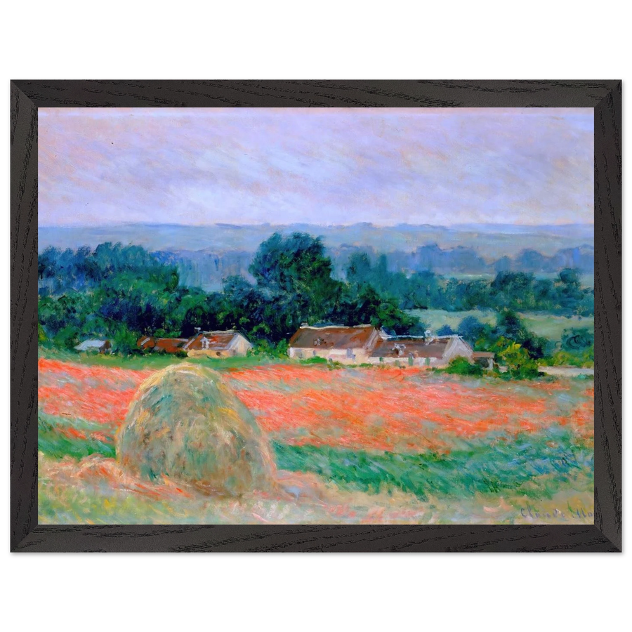 Haystack at Giverny by Claude Monet — Framed art print at Zephyeer