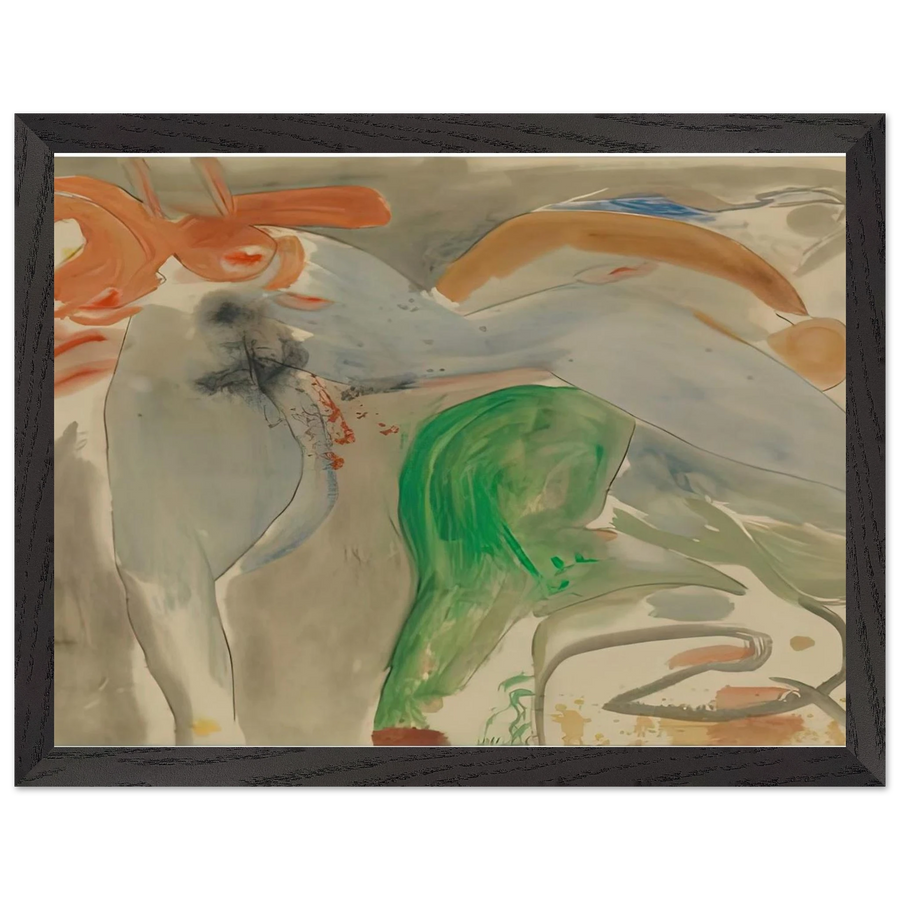 Scene with Nude, 1952- by Helen Frankenthaler — Framed art print at Zephyeer
