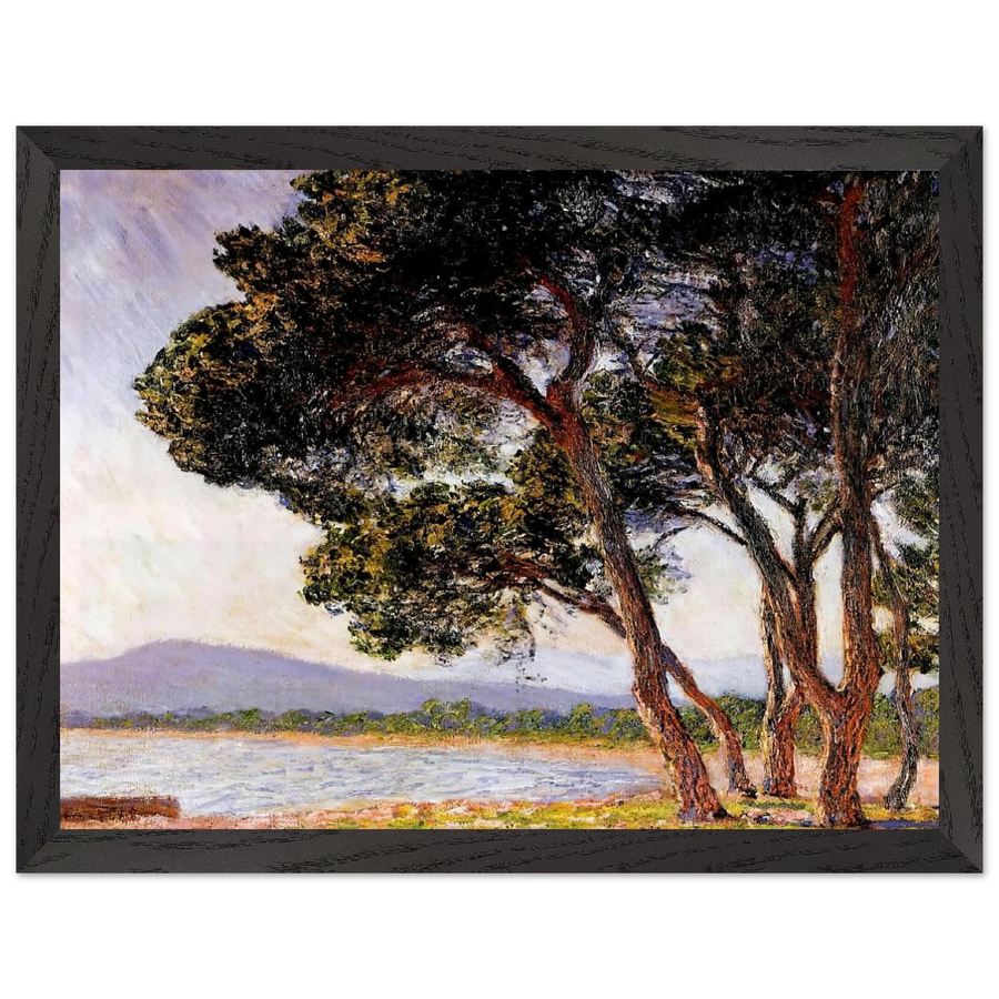 Beach in Juan-les-Pins by Claude Monet — Framed art print at Zephyeer
