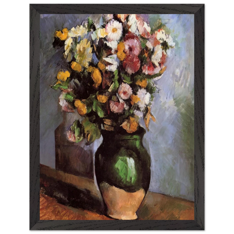 Flowers in an Olive Jar by Paul Cézanne — Framed art print at Zephyeer