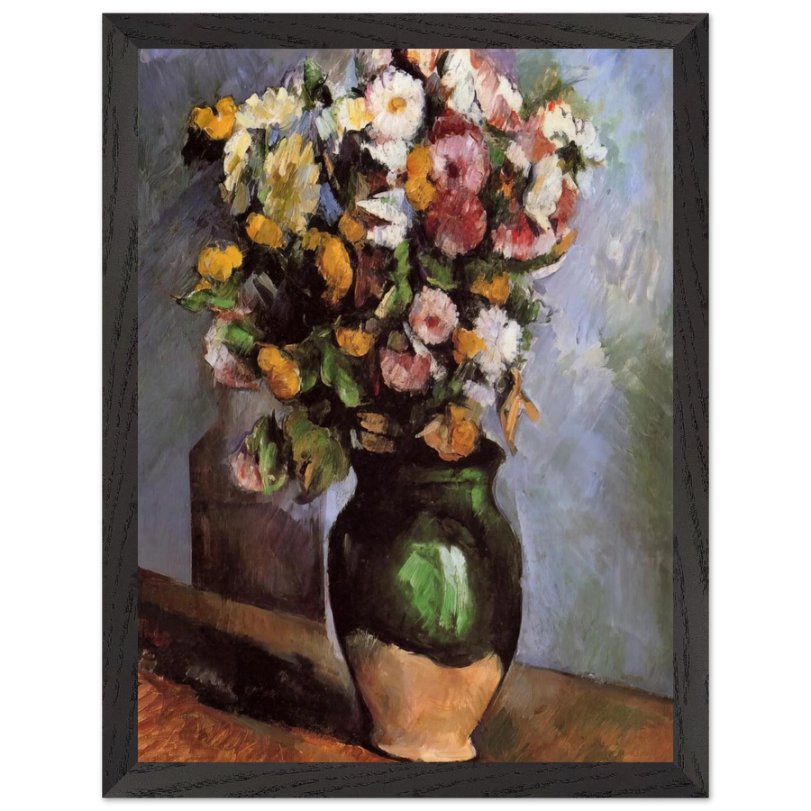 Flowers in an Olive Jar by Paul Cézanne — Framed art print at Zephyeer