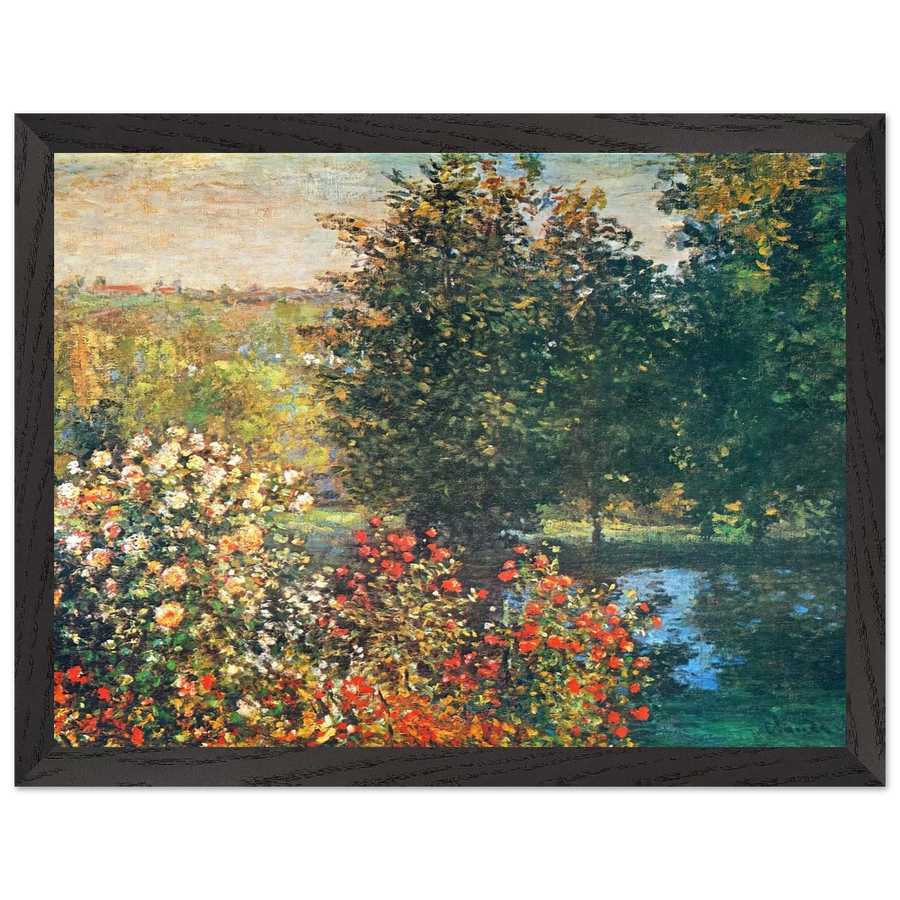 Roses in the Hoshede`s Garden at Montregon by Claude Monet — Framed art print at Zephyeer