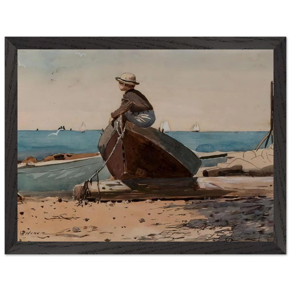 WAITING FOR DAD by Winslow Homer — Framed art print at Zephyeer