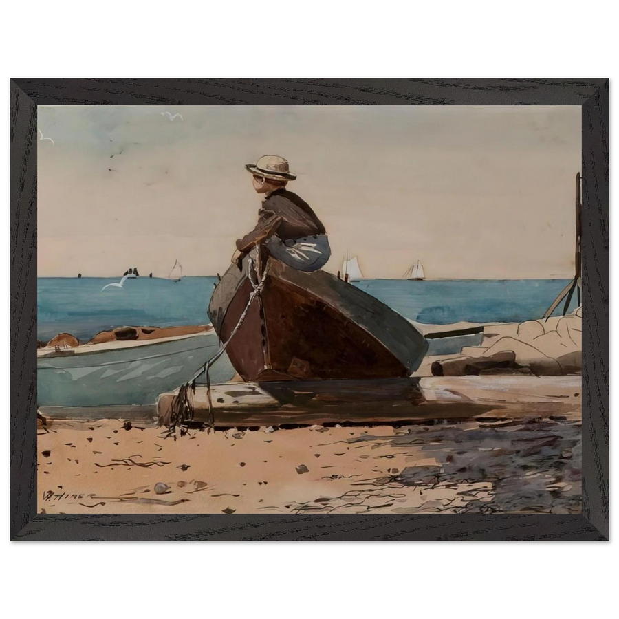 WAITING FOR DAD by Winslow Homer — Framed art print at Zephyeer