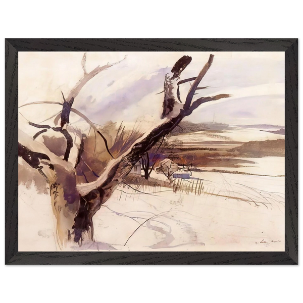 WINTER FARM SCENE by Andrew Wyeth — Framed art print at Zephyeer