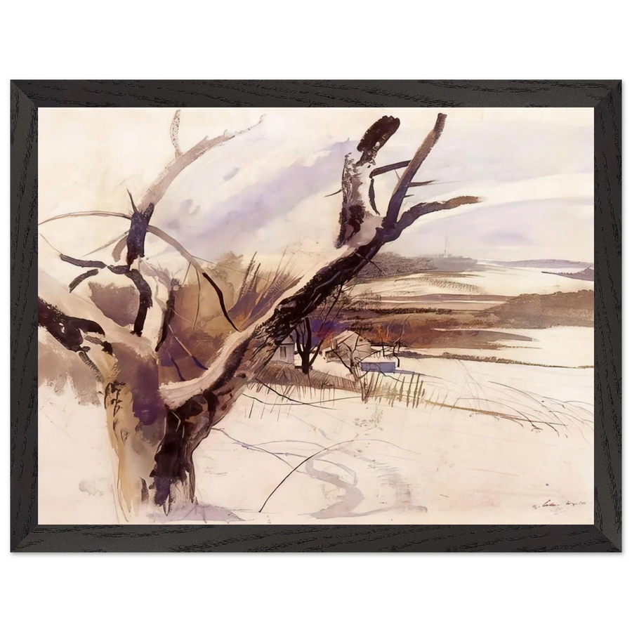WINTER FARM SCENE by Andrew Wyeth — Framed art print at Zephyeer