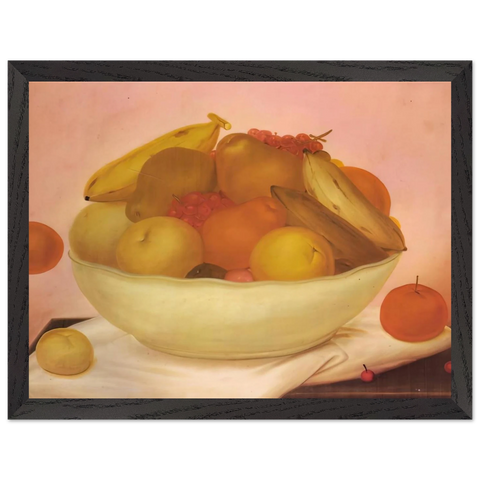 STILL LIFE WITH ORANGE FALLING by Fernando Botero — Framed art print at Zephyeer