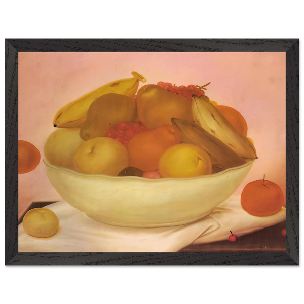 STILL LIFE WITH ORANGE FALLING by Fernando Botero — Framed art print at Zephyeer