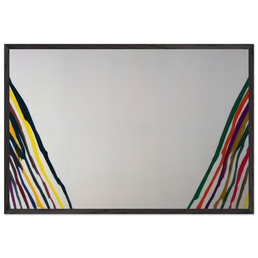 Delta Lambda (1961) by Morris Louis, framed poster