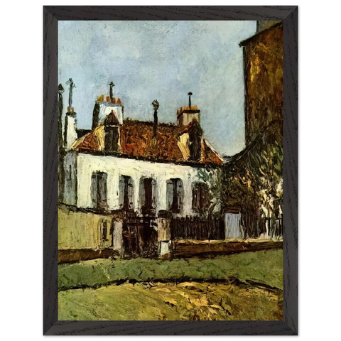 HOUSE IN THE SUBURBS OF PARIS by Maurice Utrillo — Framed art print at Zephyeer