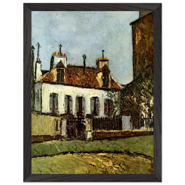 HOUSE IN THE SUBURBS OF PARIS by Maurice Utrillo — Framed art print at Zephyeer