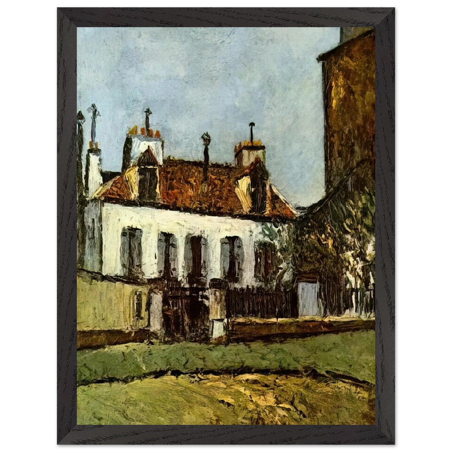 HOUSE IN THE SUBURBS OF PARIS by Maurice Utrillo — Framed art print at Zephyeer