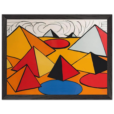 PRYAMIDS AND CLOUDS 1970 by Alexander Calder — Framed art print at Zephyeer