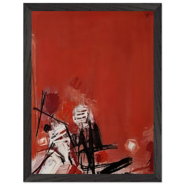 COMPOSITION ROUGE by Chu teh Chun — Framed art print at Zephyeer