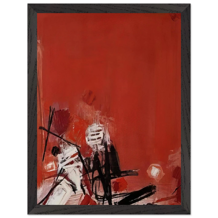 COMPOSITION ROUGE by Chu teh Chun — Framed art print at Zephyeer