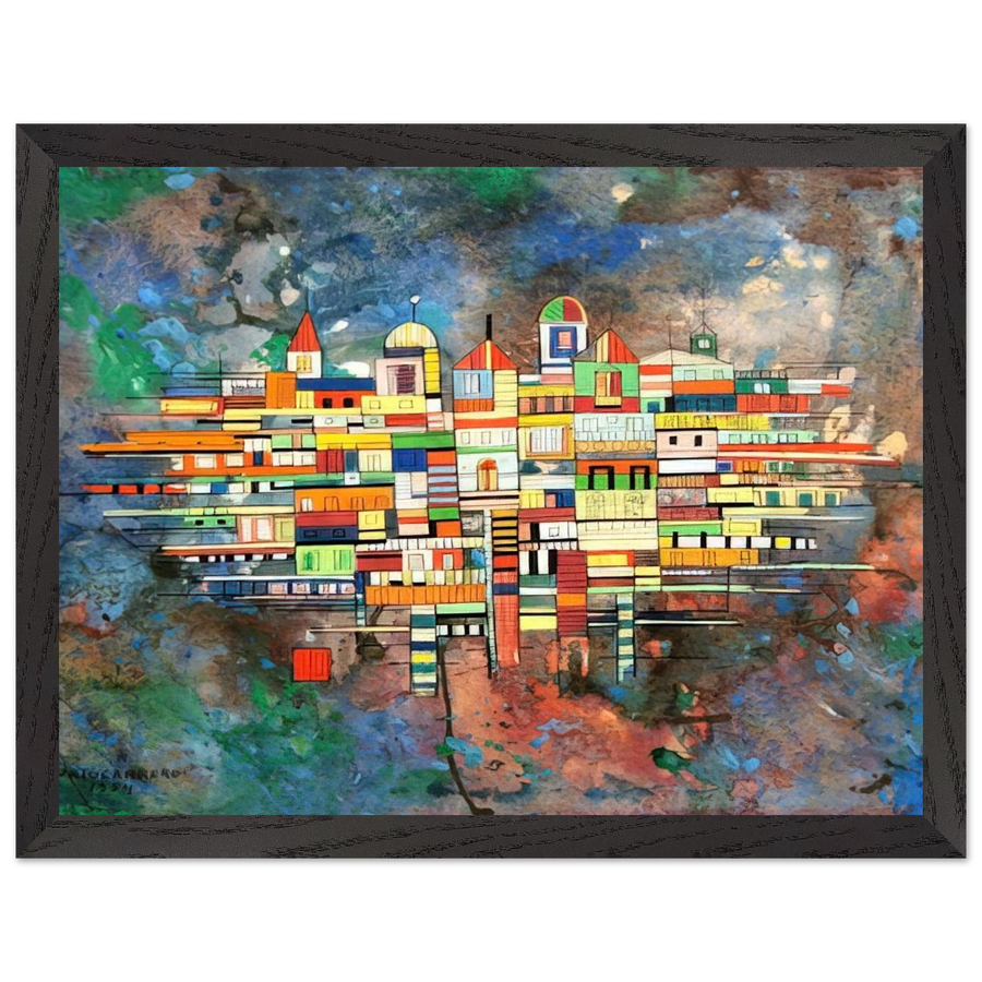 CITY 1954 by Rene Portocarrero — Framed art print at Zephyeer