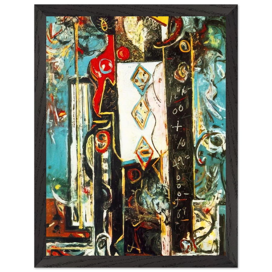MALE AND FEMALE by Jackson Pollock — Framed art print at Zephyeer