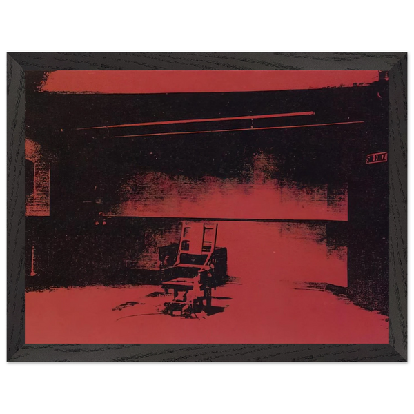 Early electric chair by Andy Warhol — Framed art print at Zephyeer