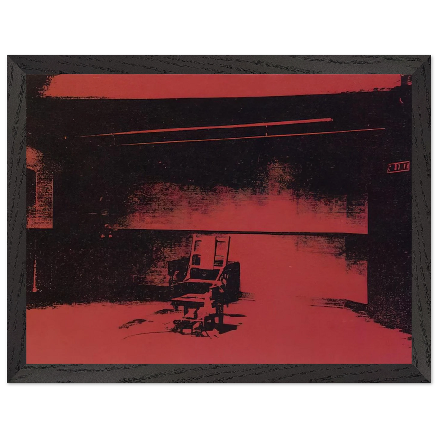 Early electric chair by Andy Warhol — Framed art print at Zephyeer