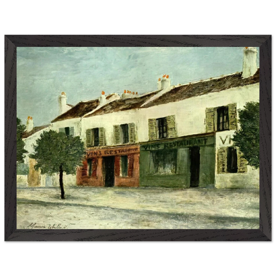 BISTROS IN A SUBURB by Maurice Utrillo — Framed art print at Zephyeer