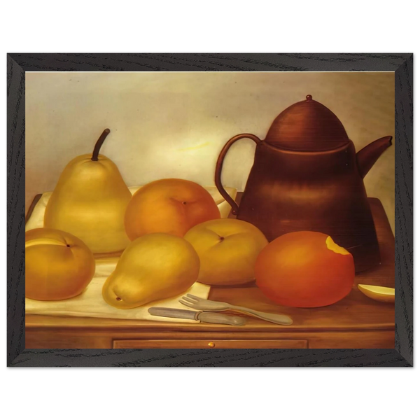 STILL LIFE WITH COFFEE POT by Fernando Botero — Framed art print at Zephyeer