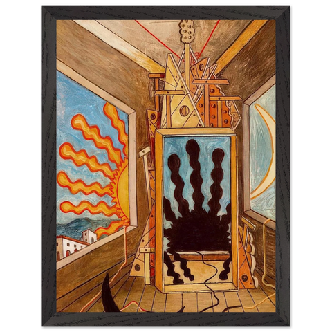 METAPHYSICAL INTERIOR WITH SUN WHICH DIES 1971 by Giorgio de Chirico — Framed art print at Zephyeer