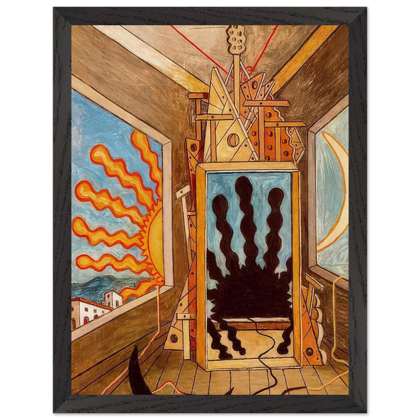 METAPHYSICAL INTERIOR WITH SUN WHICH DIES 1971 by Giorgio de Chirico — Framed art print at Zephyeer