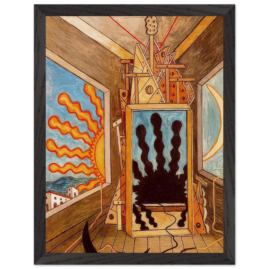 METAPHYSICAL INTERIOR WITH SUN WHICH DIES 1971 by Giorgio de Chirico — Framed art print at Zephyeer