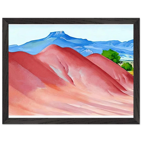 Red Hills and Pedernal by Georgia O'Keeffe — Framed art print at Zephyeer