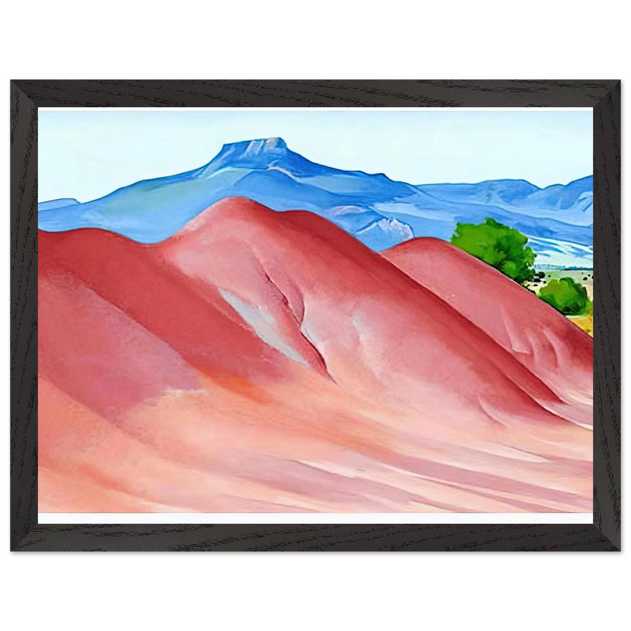 Red Hills and Pedernal by Georgia O'Keeffe — Framed art print at Zephyeer