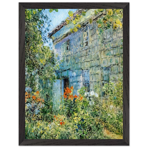 Old House and Garden, East Hampton by Childe Hassam — Framed art print at Zephyeer