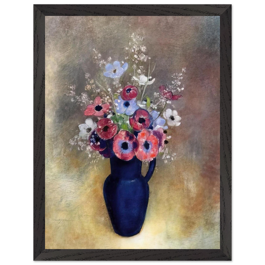 ANEMONES IN A JUG by Odilon Redon — Framed art print at Zephyeer