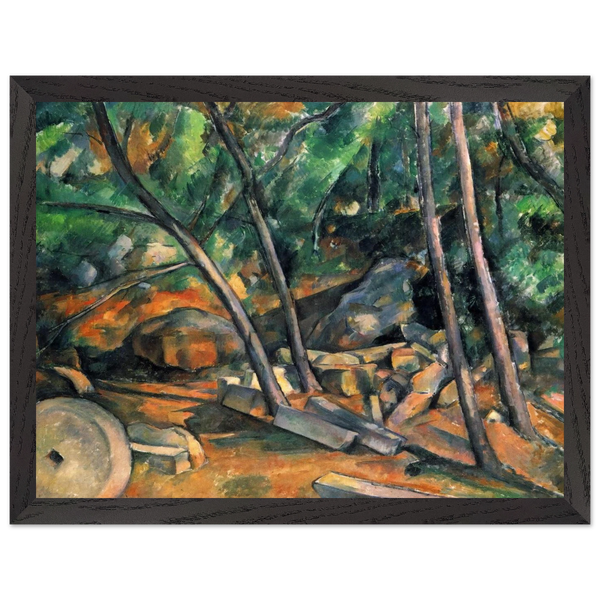 Woods with Millstone by Paul Cézanne — Framed art print at Zephyeer