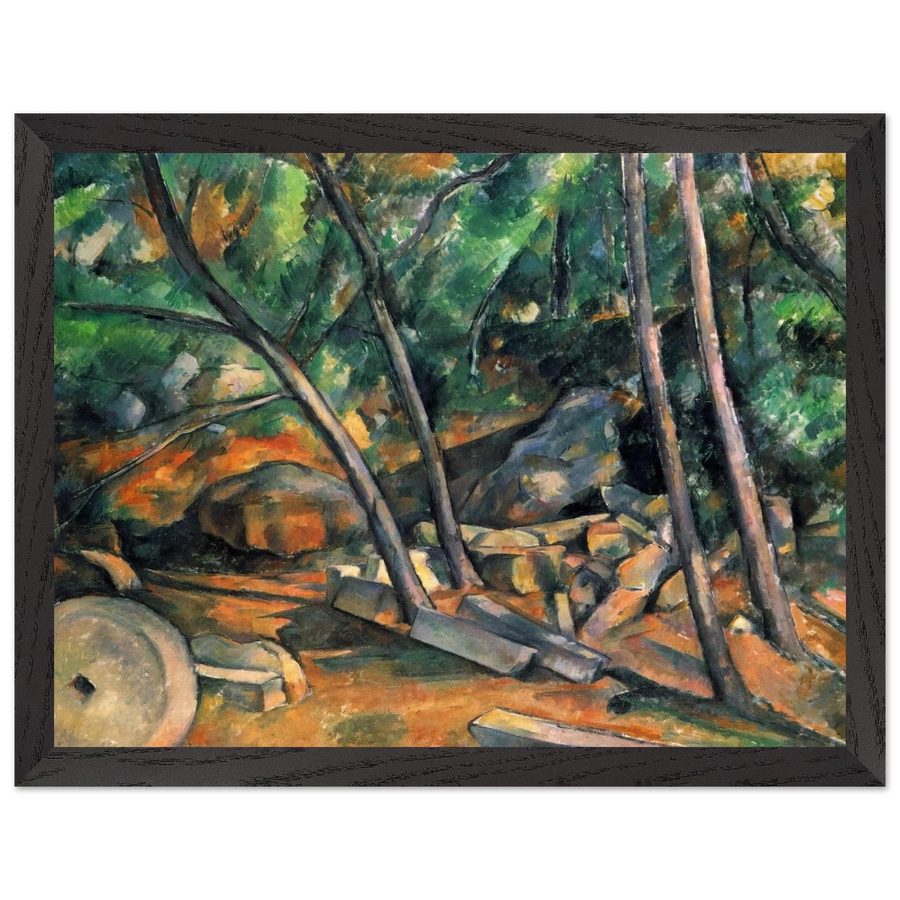 Woods with Millstone by Paul Cézanne — Framed art print at Zephyeer