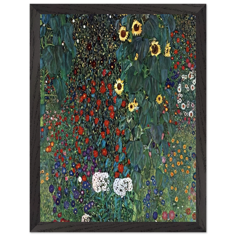COUNTRY GARDEN WITH SUNFLOWERS 1906 by Gustav Klimt — Framed art print at Zephyeer