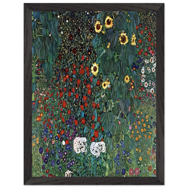 COUNTRY GARDEN WITH SUNFLOWERS 1906 by Gustav Klimt — Framed art print at Zephyeer