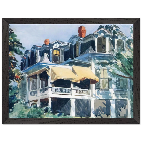 The Mansard Roof by Edward Hopper — Framed art print at Zephyeer