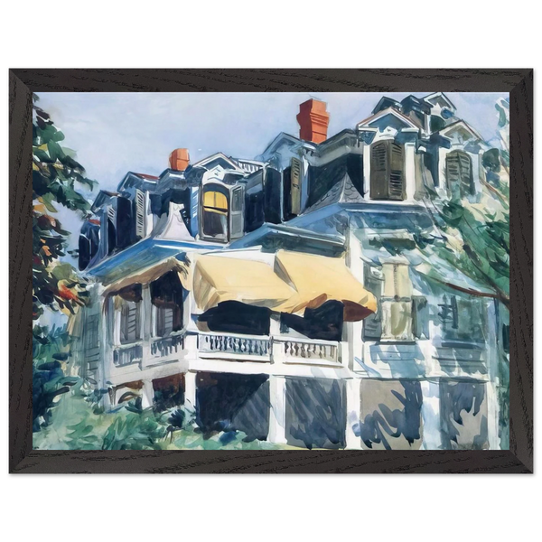 The Mansard Roof by Edward Hopper — Framed art print at Zephyeer
