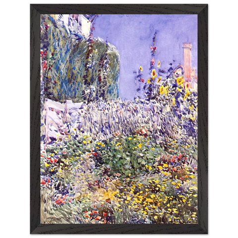 Dexter`s Garden by Childe Hassam — Framed art print at Zephyeer