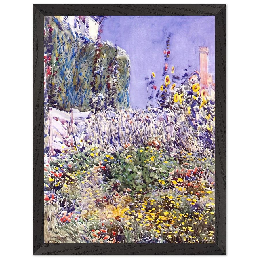 Dexter`s Garden by Childe Hassam — Framed art print at Zephyeer