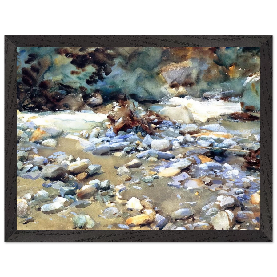 Purtud, Bed of a Glacier Torrent by John Singer Sargent — Framed art print at Zephyeer