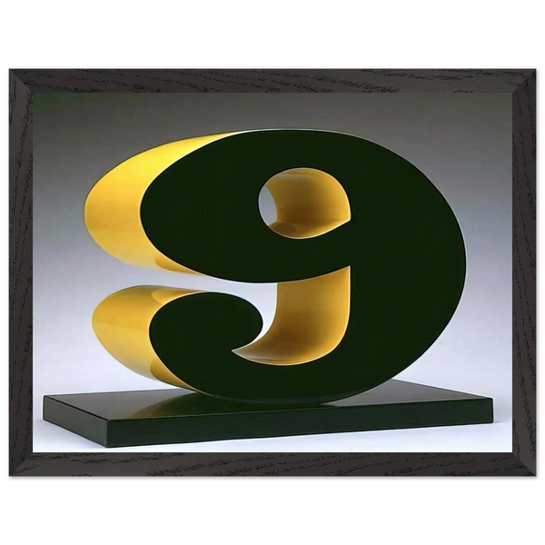 Nine by Robert Indiana — Framed art print at Zephyeer