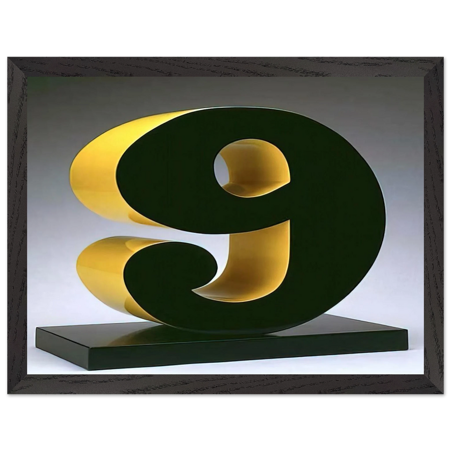 Nine by Robert Indiana — Framed art print at Zephyeer