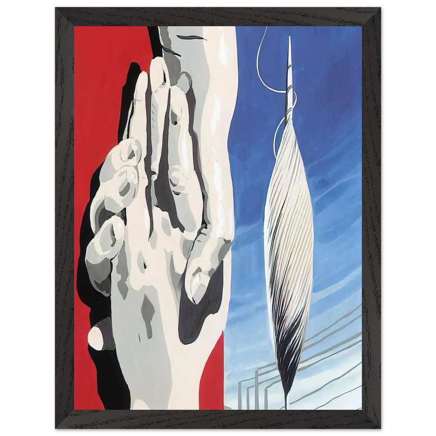 PROJECT OF POSTER THE CENTER OF TEXTILE WORKERS IN BELGIUM 1938 1 by Rene Magritte — Framed art print at Zephyeer