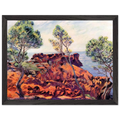 Agay, les Roches Rouges - 1901 - Armand Guillaumin Framed Poster - 30x40 cm / 12x16" inches | Armand Guillaumin Framed Art Print