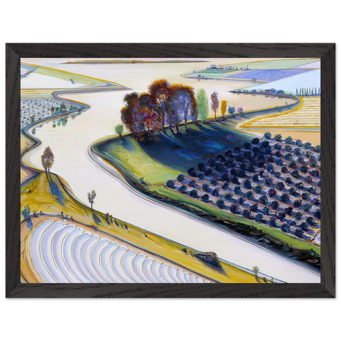 Flatland River - 1997 by Wayne Thiebaud — Framed art print at Zephyeer
