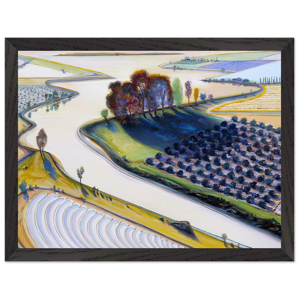Flatland River - 1997 by Wayne Thiebaud — Framed art print at Zephyeer