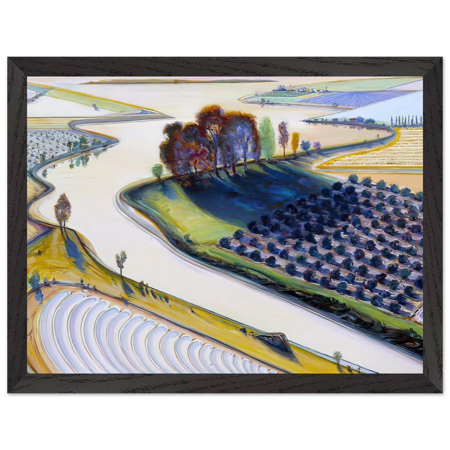 Flatland River - 1997 by Wayne Thiebaud — Framed art print at Zephyeer