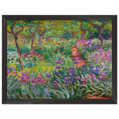 The Iris Garden at Giverny by Claude Monet — Framed art print at Zephyeer