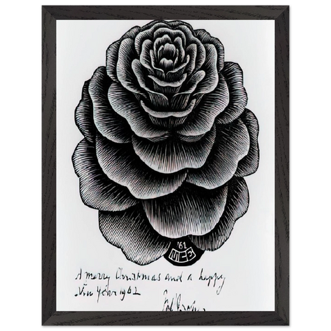 MERRY CHRISTMAS HAPPY NEW YEAR by MC Escher — Framed art print at Zephyeer